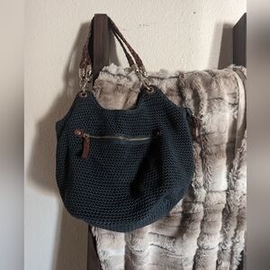 Navy Sak Handbag